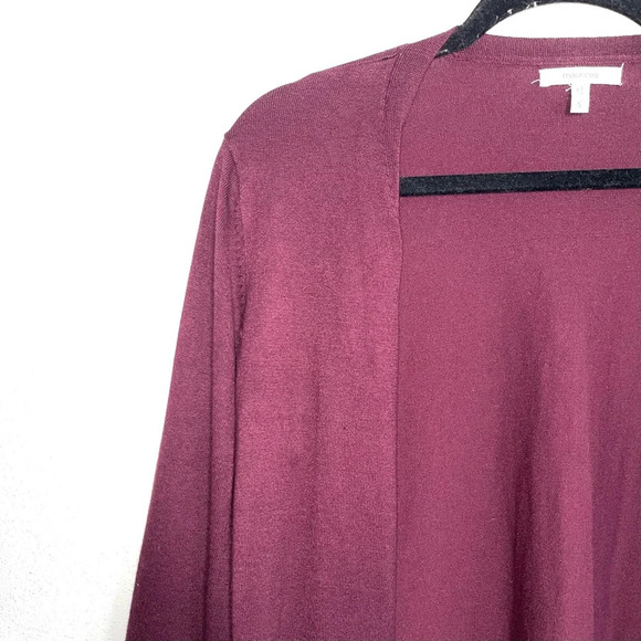 Maurices Burgundy Blouson Sleeve Open Front Cardigan Small Women’s - Picture 4 of 11